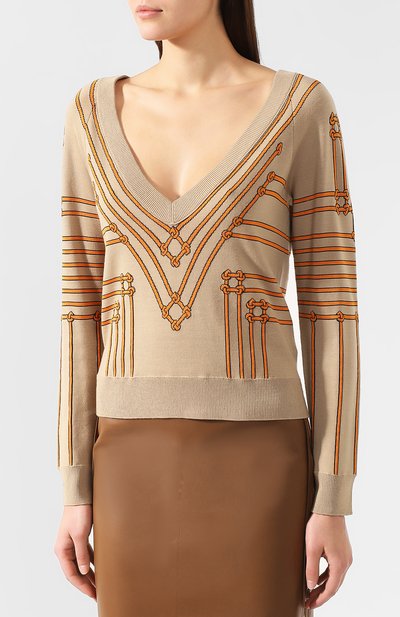 Пуловер из смеси шелка и шерсти BURBERRY, арт. 4560870, фото 3