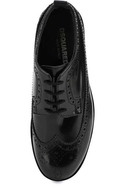Кожаные дерби с брогированием DSQUARED2, арт. 57193/28-35, фото 4