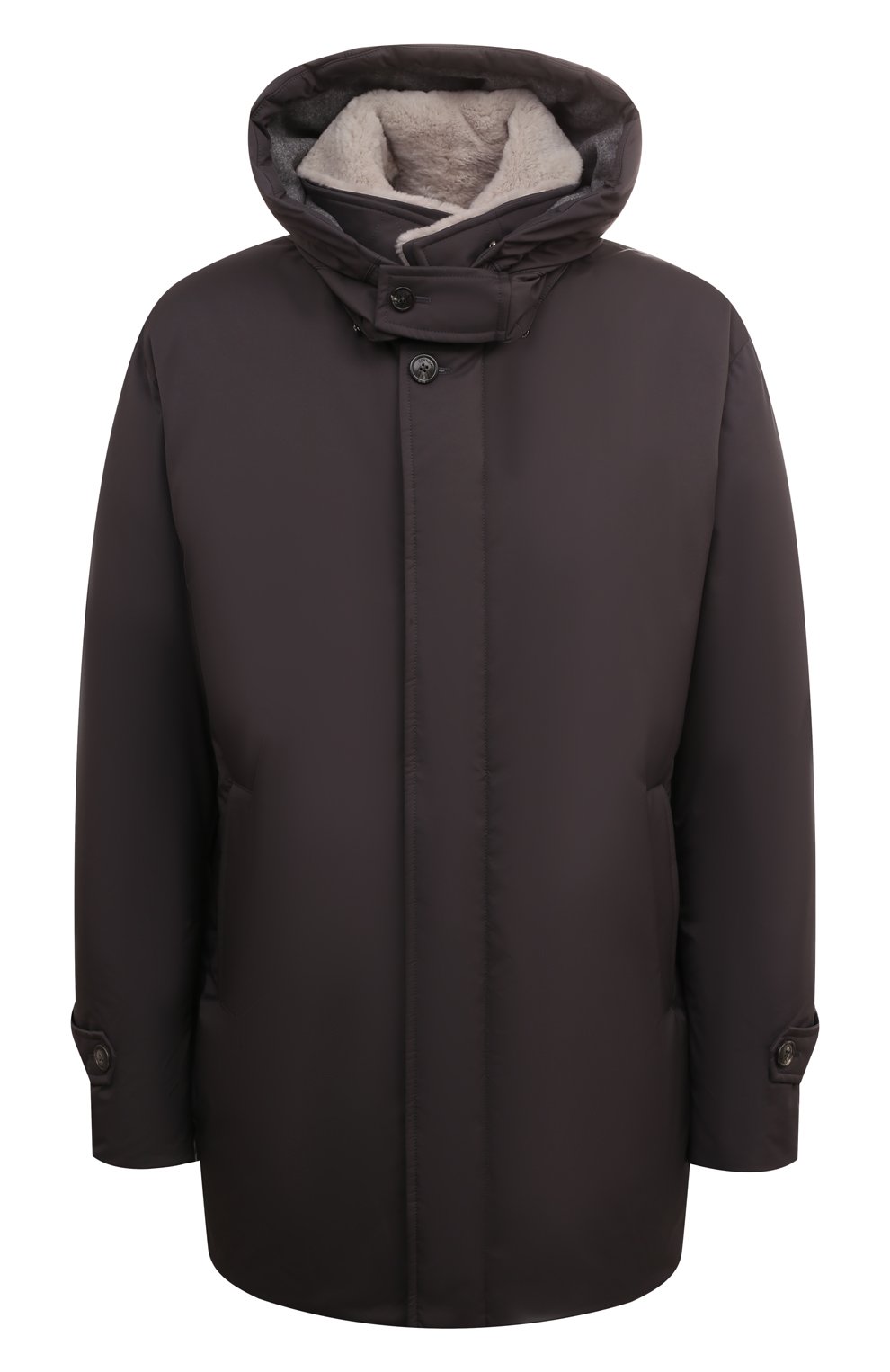 Пуховик с воротником из бобра CORTIGIANI, арт. 1AG625, фото 1