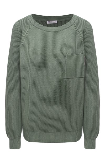 Женский хлопковый свитер BRUNELLO CUCINELLI, арт. M19717600