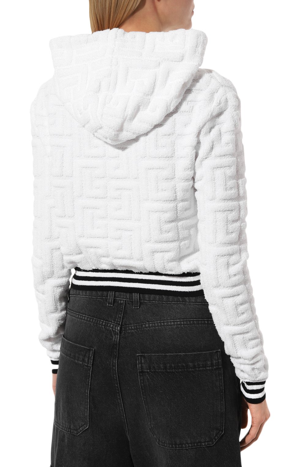 Хлопковое худи BALMAIN, арт. AF2JP005KE54, фото 4