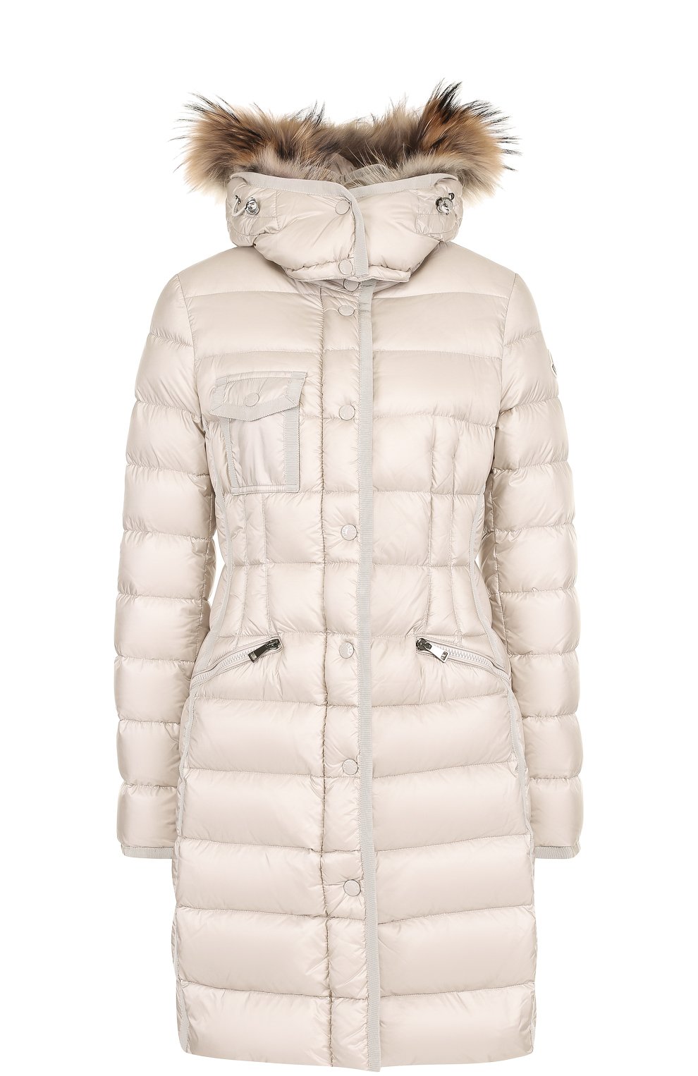 Приталенный стеганый пуховик с меховой отделкой капюшона MONCLER, арт. C2-093-49900-15-53048, фото 1