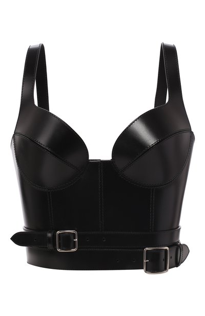 Женский кожаный топ ALEXANDER MCQUEEN, арт. 585020/Q5AA2