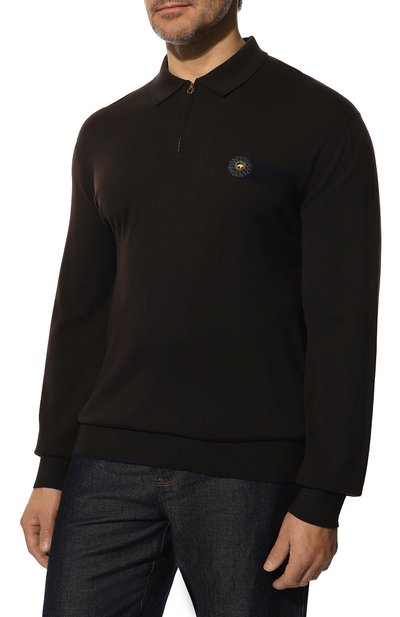 Поло с отделкой из кожи аллигатора STEFANO RICCI, арт. K606312AZ1/F22465, фото 3