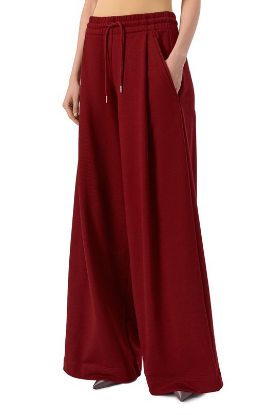 Хлопковые брюки Dries Van Noten 252-011139-2611 Бордовый  252-011139-2611 Фото 3