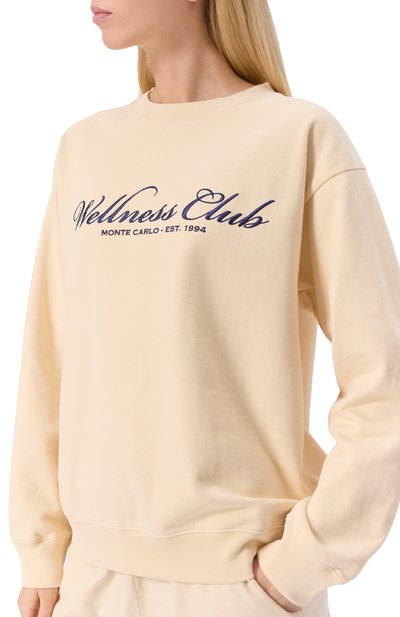 Хлопковый свитшот SPORTY AND RICH кремового цвета по цене 22100 руб., арт. ST071620081CR01, фото 5 Хлопковый свитшот SPORTY AND RICH, арт. ST071620081CR01, фото 5