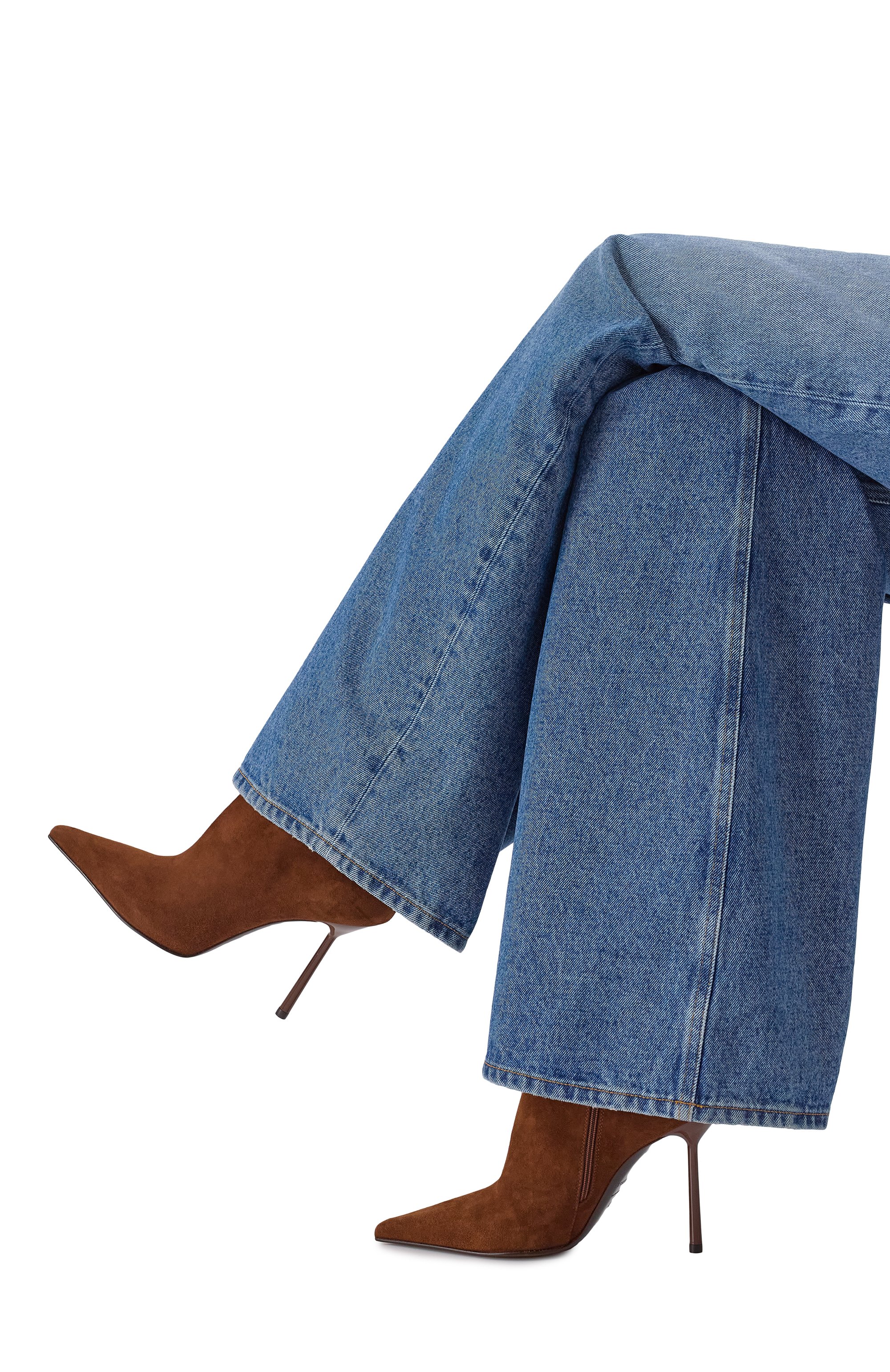 Замшевые ботильоны bella 100 LE SILLA, арт. 4217C090BXPPVEL, фото 3