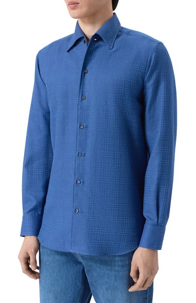 Рубашка из хлопка и кашемира MVST, арт. M0RBIDA/CANNES/SQUARED/505, фото 3