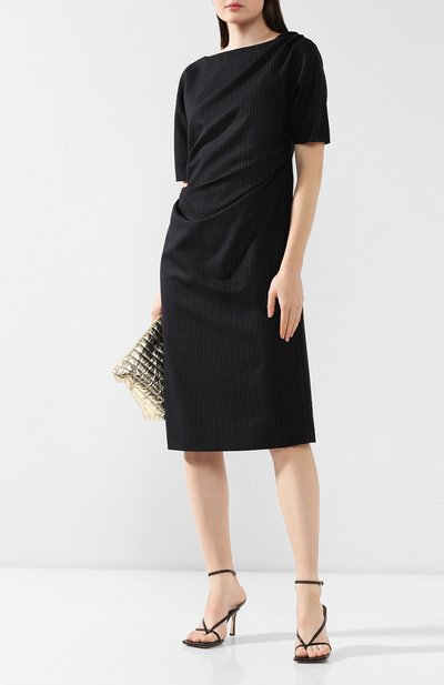 Шерстяное платье DRIES VAN NOTEN темно-синего цвета по цене 77950 руб., арт. 192-11044-8182, фото 2 Шерстяное платье DRIES VAN NOTEN, арт. 192-11044-8182, фото 2