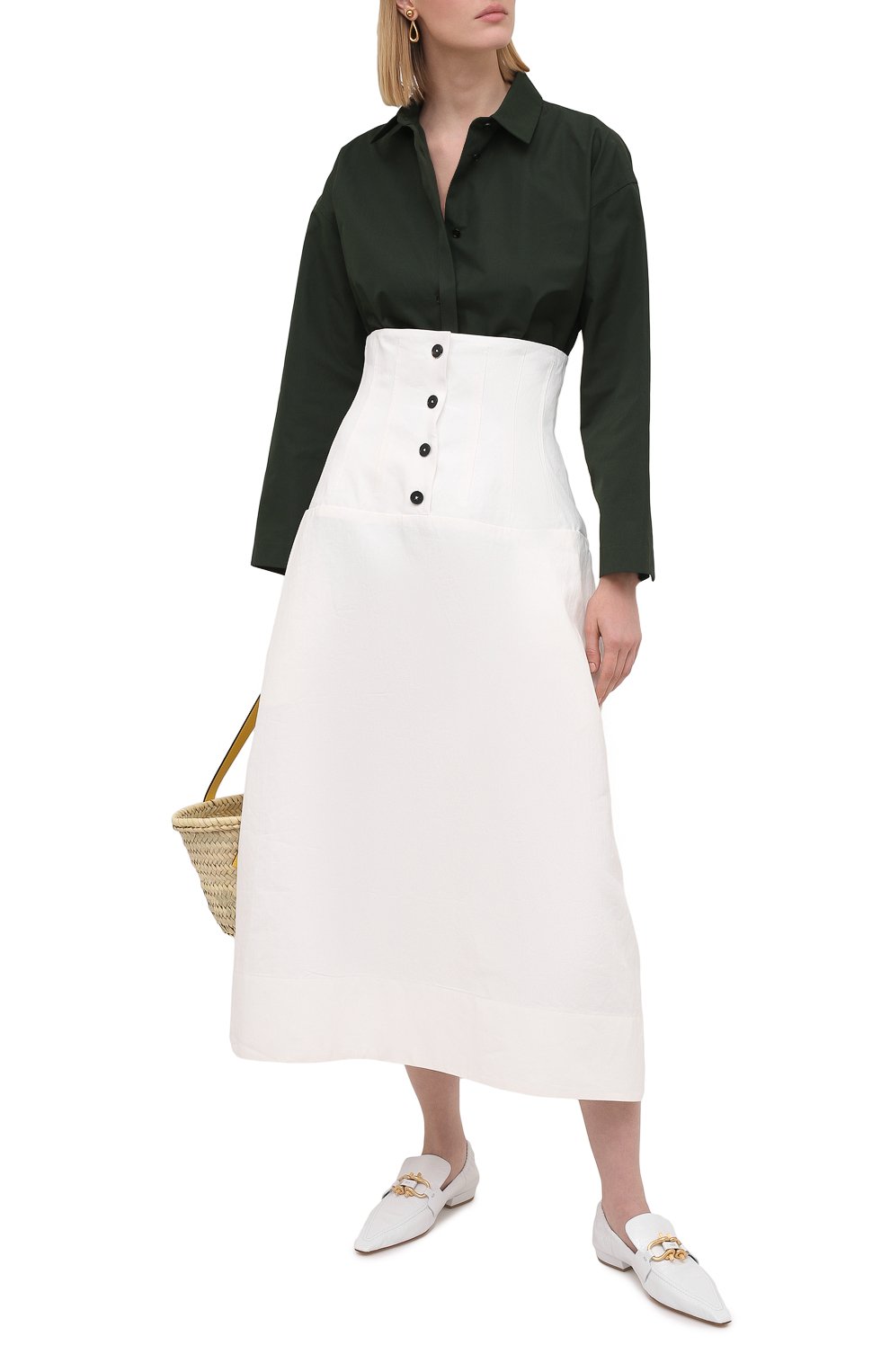 Льняная юбка JIL SANDER, арт. JSWS355975-WS320700, фото 2