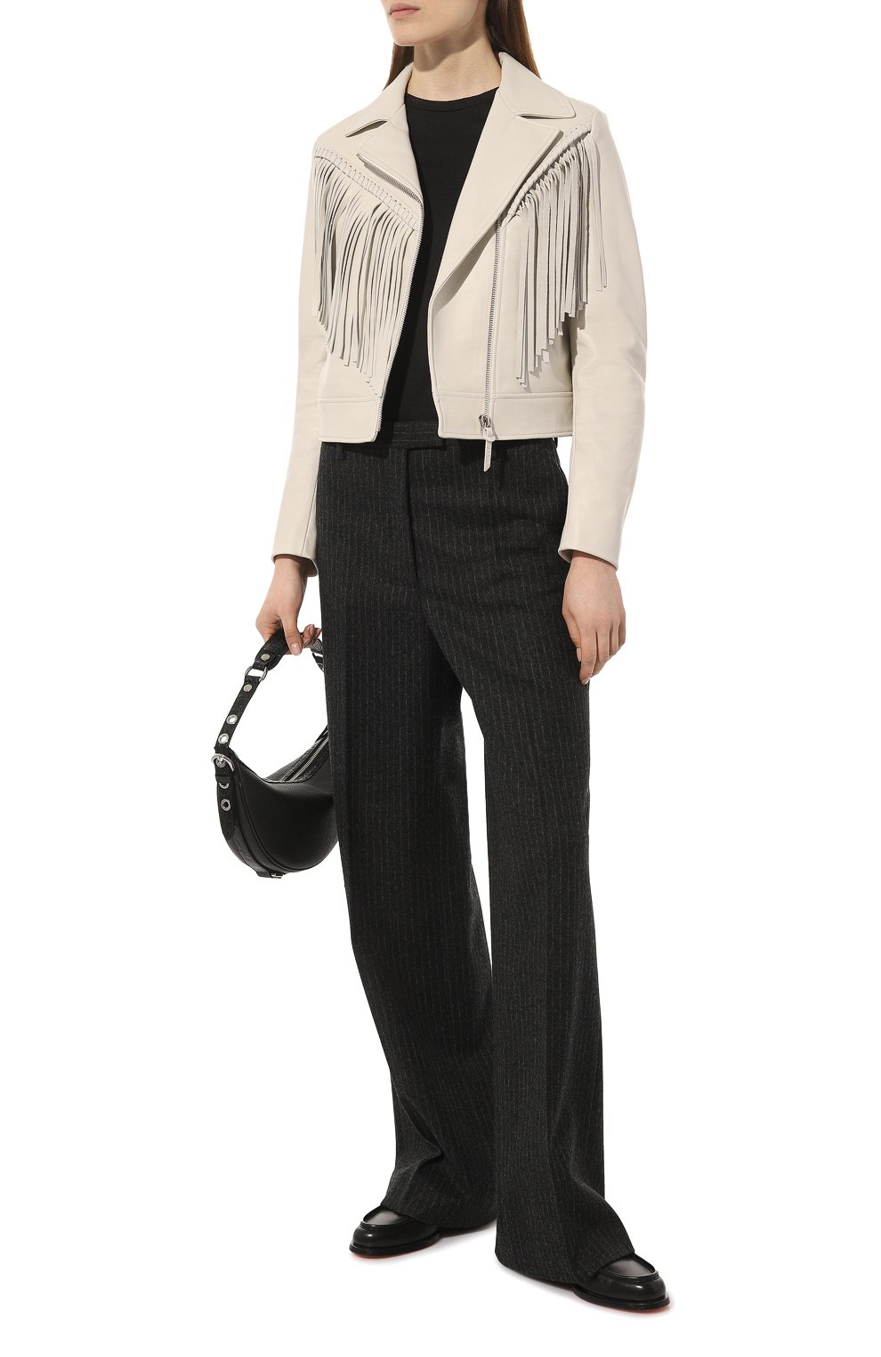 Кожаная куртка ALINE белого цвета по цене 125000 руб., арт. AL030101, фото 2 Кожаная куртка ALINE, арт. AL030101, фото 2