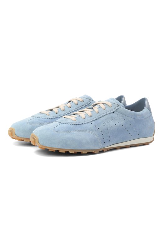 Замшевые кроссовки Santoni WBGG61356BIFTTKR Голубой WBGG61356BIFTTKR