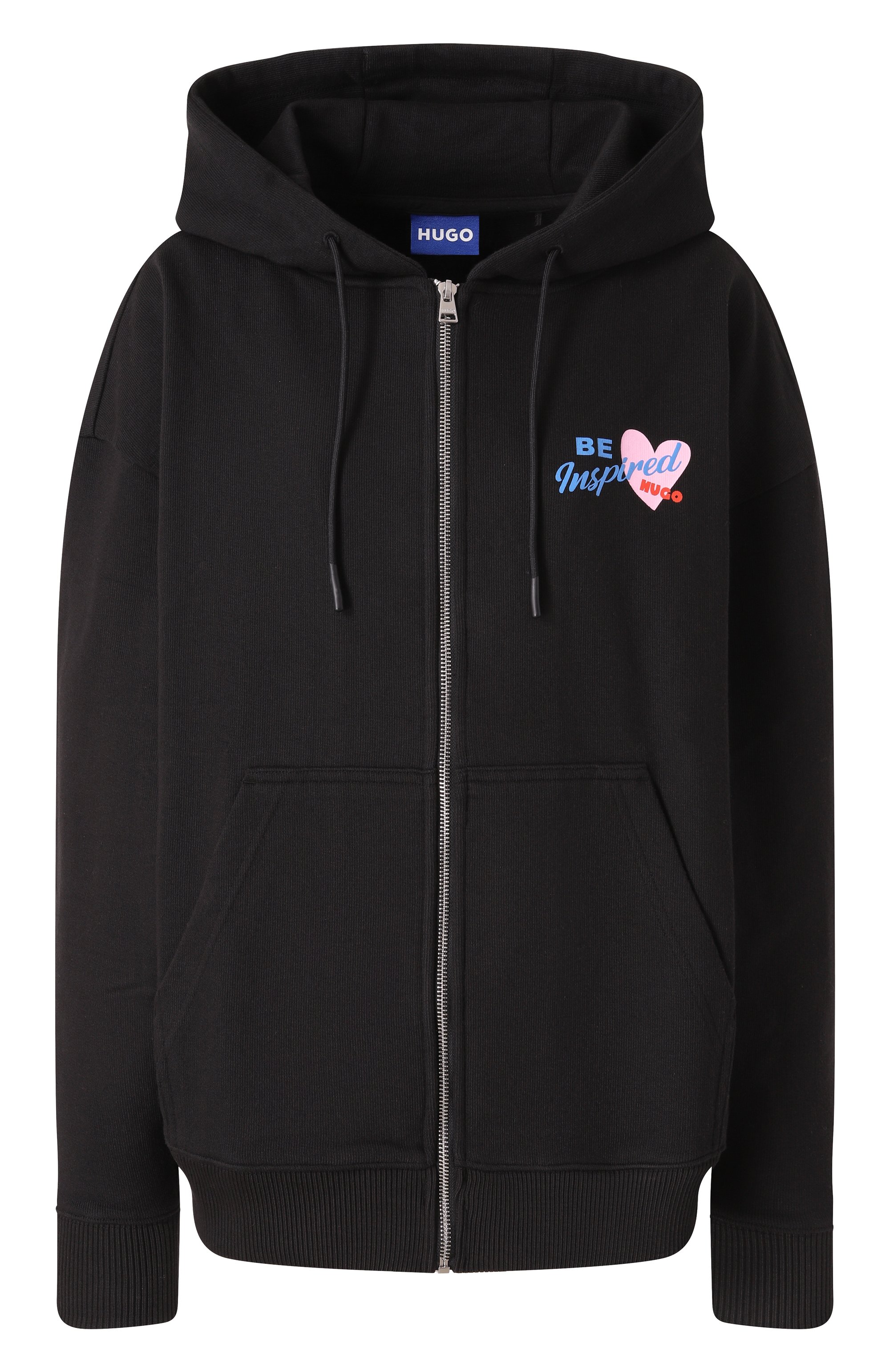 Хлопковая толстовка HUGO BLUE черного цвета по цене 19500 руб., арт. 50533959, фото 1 Хлопковая толстовка HUGO BLUE, арт. 50533959, фото 1