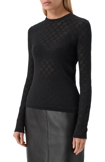 Хлопковый пуловер GUCCI, арт. 872756/XKFMQ, фото 3