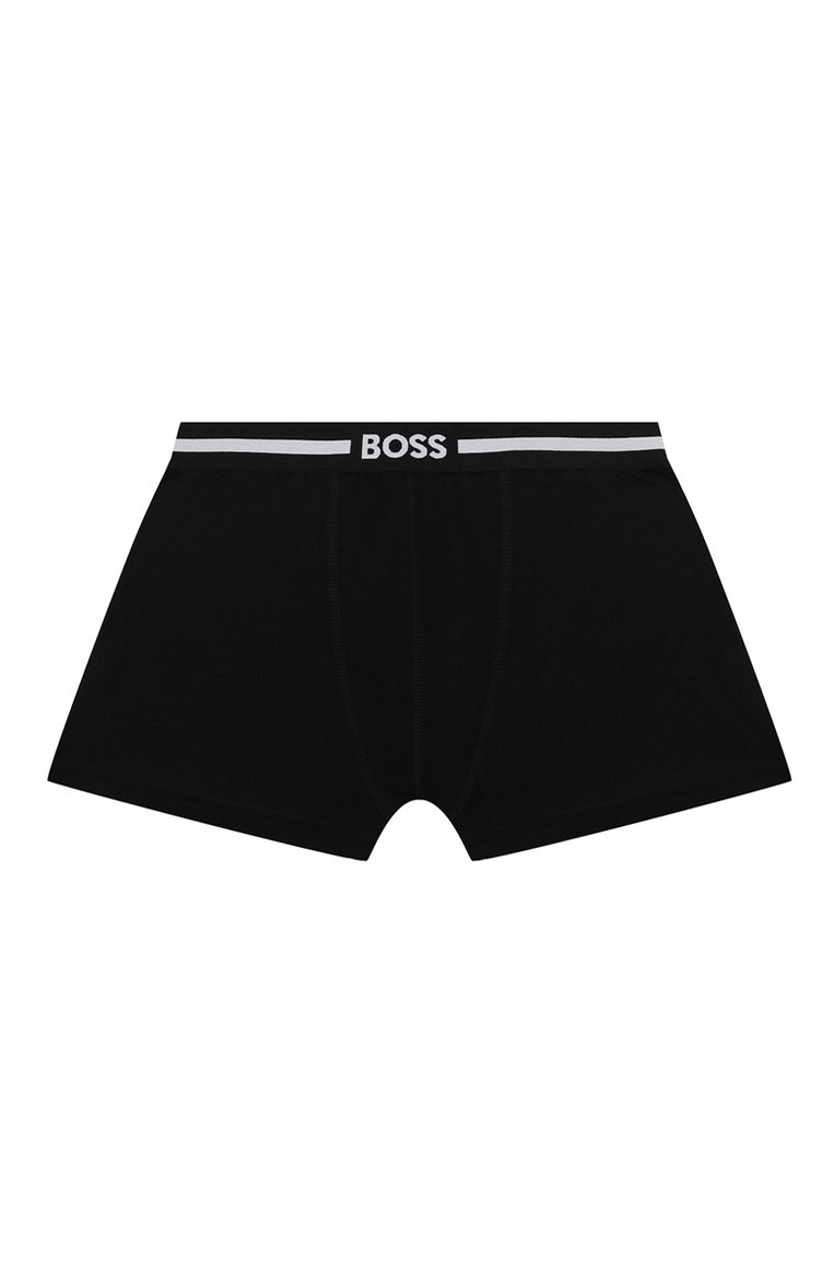 Детские комплект из двух боксеров BOSS черного цвета, арт. J20418/14A-16A | Фото 5 (Рукава: Короткие; Материал внешний: Синтетический материал; Ростовка одежда: 16 лет | 164 см, 13 - 15 лет | 158 см)