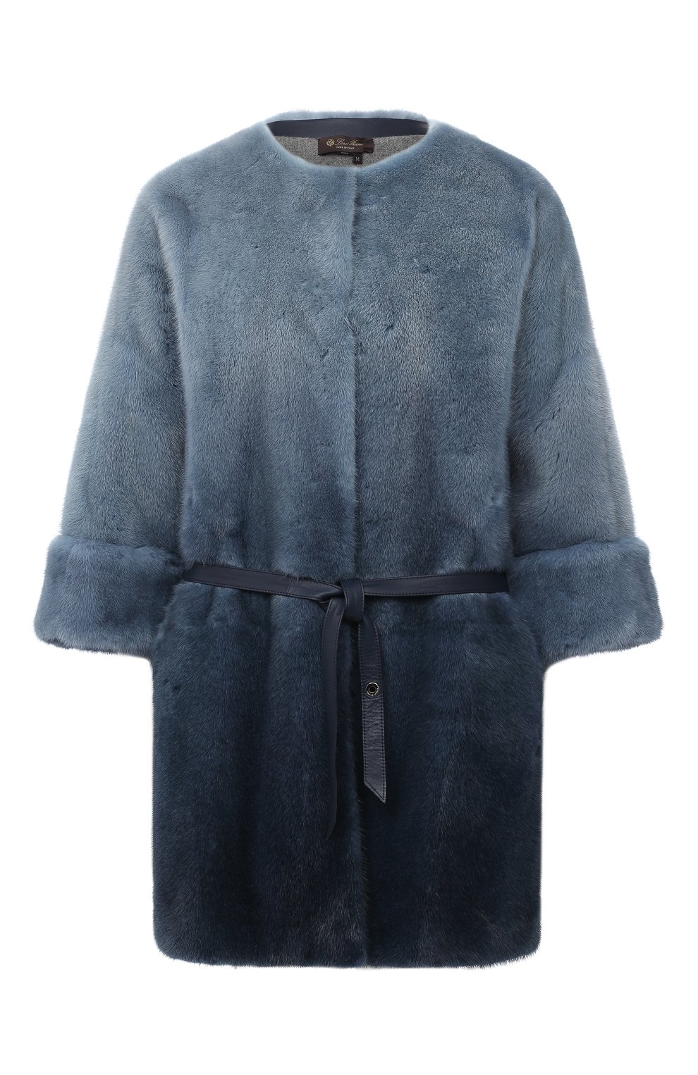 Шуба из меха норки LORO PIANA синего цвета по цене 2995000 руб., арт. FAG4330, фото 1 Шуба из меха норки LORO PIANA, арт. FAG4330, фото 1