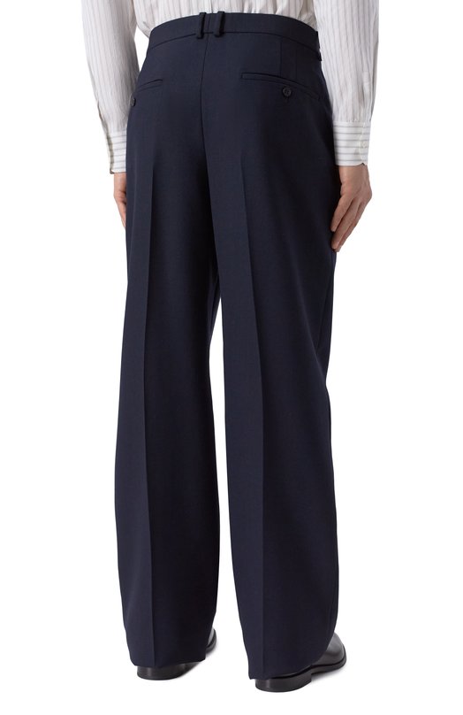 Шерстяные брюки Saint Laurent 844153/Y5K32 Синий  844153/Y5K32 Фото 4