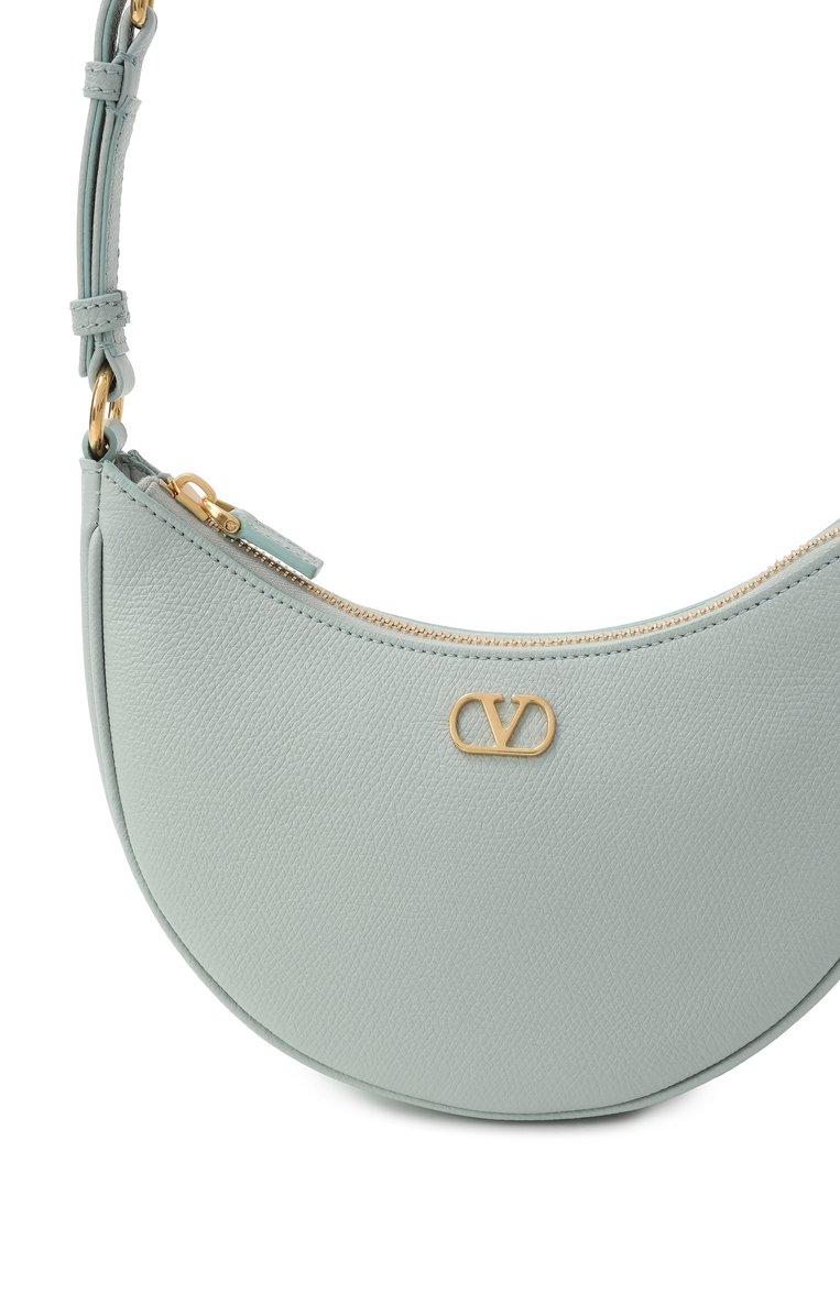 Женская сумка vlogo signature mini VALENTINO светло-голубого цвета, арт. 6W2P0AK3/SNP | Фото 3 (Материал: Натуральная кожа; Размер: mini; Автоматизация ТО: Проставлено; Автоматизация состава: Проставлено)