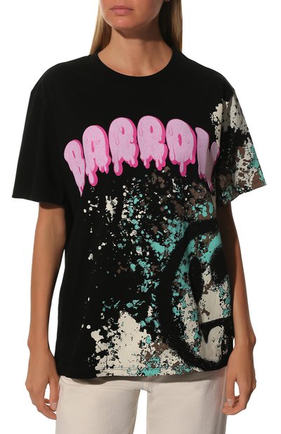 Хлопковая футболка BARROW черного цвета по цене 18050 руб., арт. 032501/W, фото 3 Хлопковая футболка BARROW, арт. 032501/W, фото 3