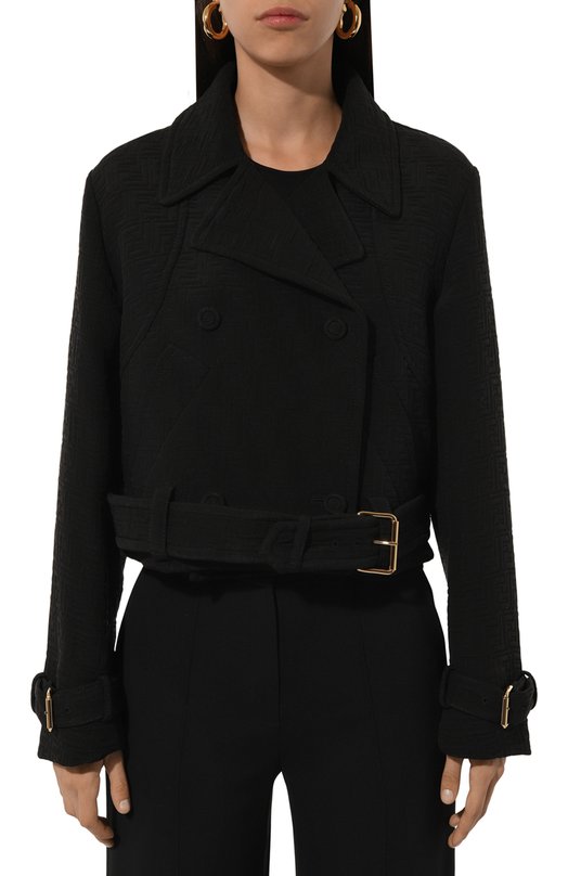 Хлопковая куртка Fendi FJ7456 AXAS Чёрный  FJ7456 AXAS Фото 3