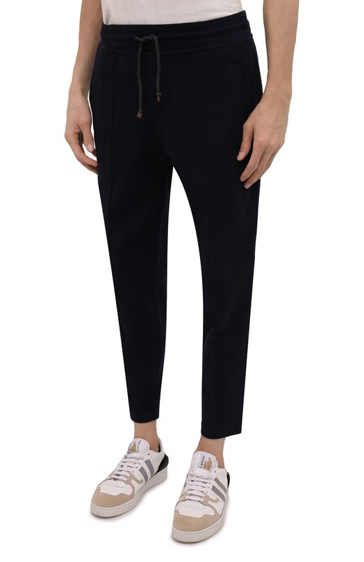 Хлопковые брюки Brunello Cucinelli M0T313212G Синий  M0T313212G Фото 3