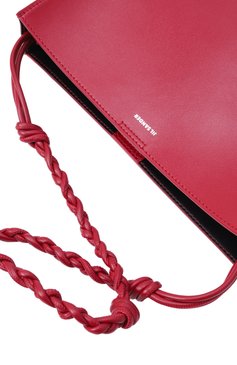 Женская сумка tangle JIL SANDER красного цвета, арт. J07WG0023/P5354 | Фото 3 (Материал сплава: Проставлено; Драгоценные камни: Проставлено; Размер: medium; Материал: Натуральная кожа)