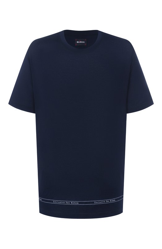 Хлопковая футболка Kiton UMK0824K4 Синий UMK0824K4