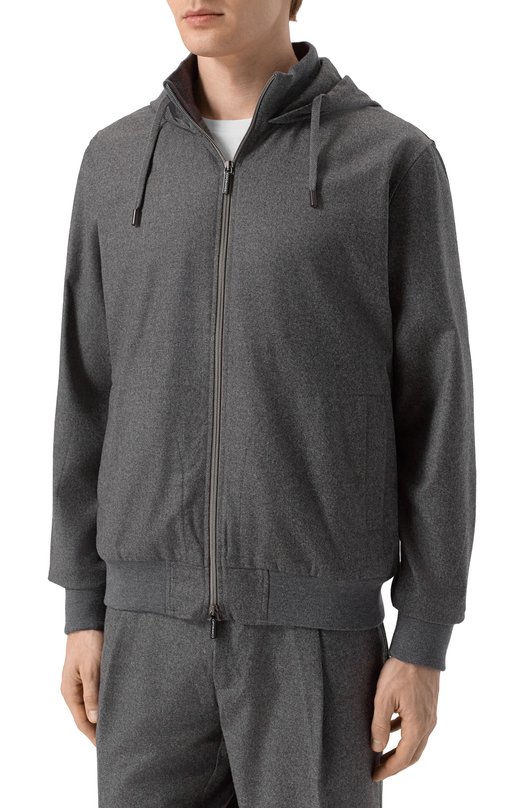 Толстовка из шерсти и кашемира Capobianco 19M403.FA00. Серый  19M403.FA00. Фото 3