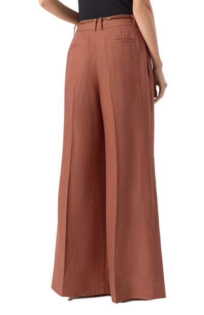 Льняные брюки ZIMMERMANN коричневого цвета по цене 130000 руб., арт. 2408PS251, фото 4 Льняные брюки ZIMMERMANN, арт. 2408PS251, фото 4