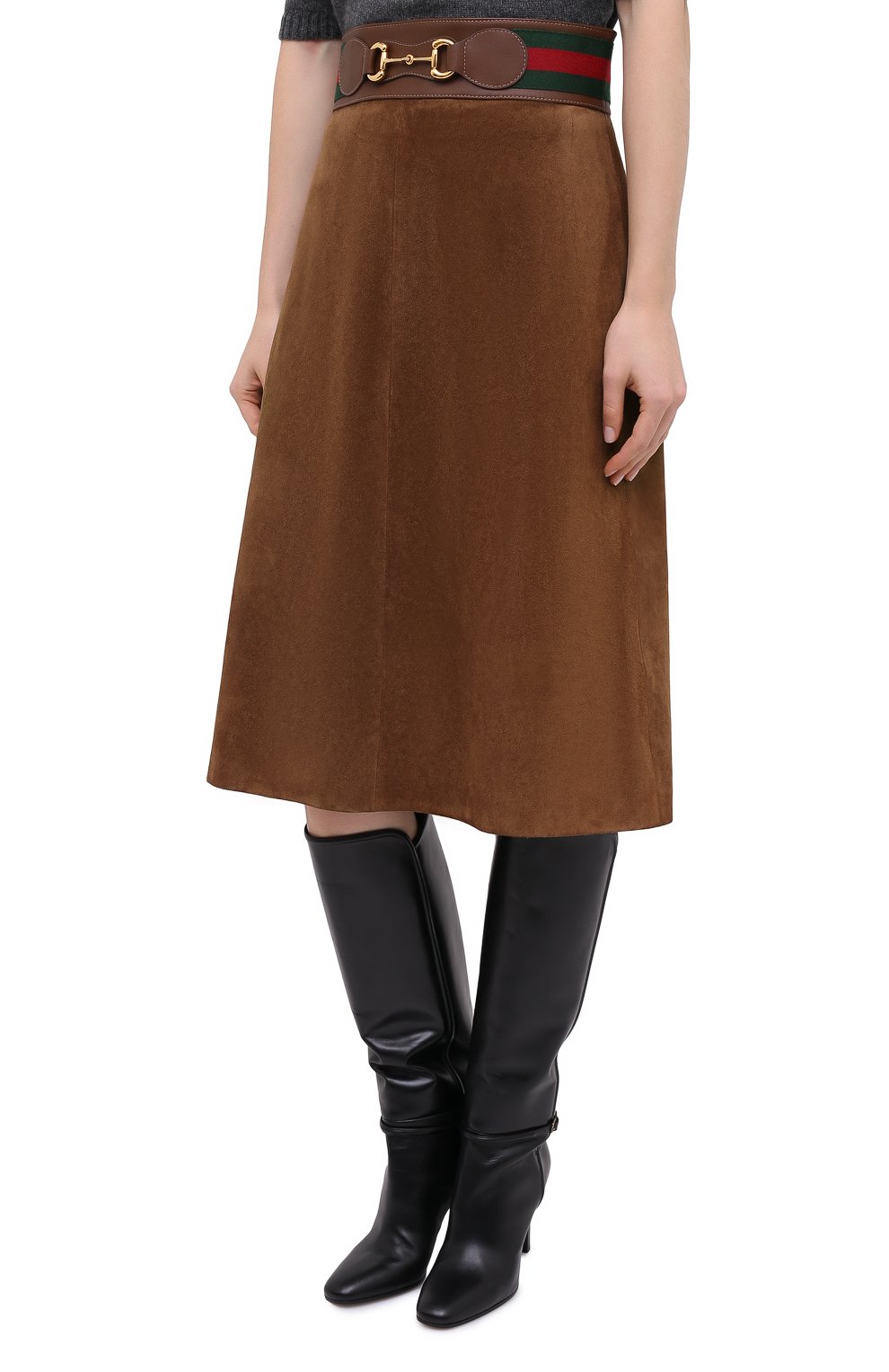 Замшевая юбка GUCCI, арт. 626888/XNAK3, фото 3