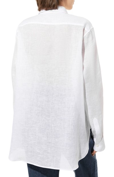 Льняная рубашка SASHAVERSE белого цвета по цене 25650 руб., арт. BL005/NL/WHITE, фото 4 Льняная рубашка SASHAVERSE, арт. BL005/NL/WHITE, фото 4