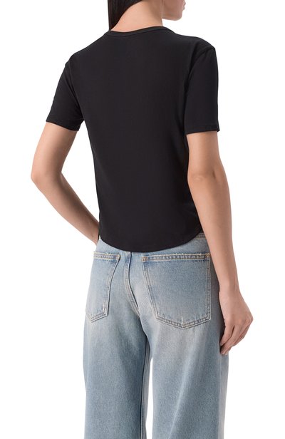 Хлопковая футболка ANN DEMEULEMEESTER черного цвета по цене 32800 руб., арт. B0014239/FA206, фото 4 Хлопковая футболка ANN DEMEULEMEESTER, арт. B0014239/FA206, фото 4