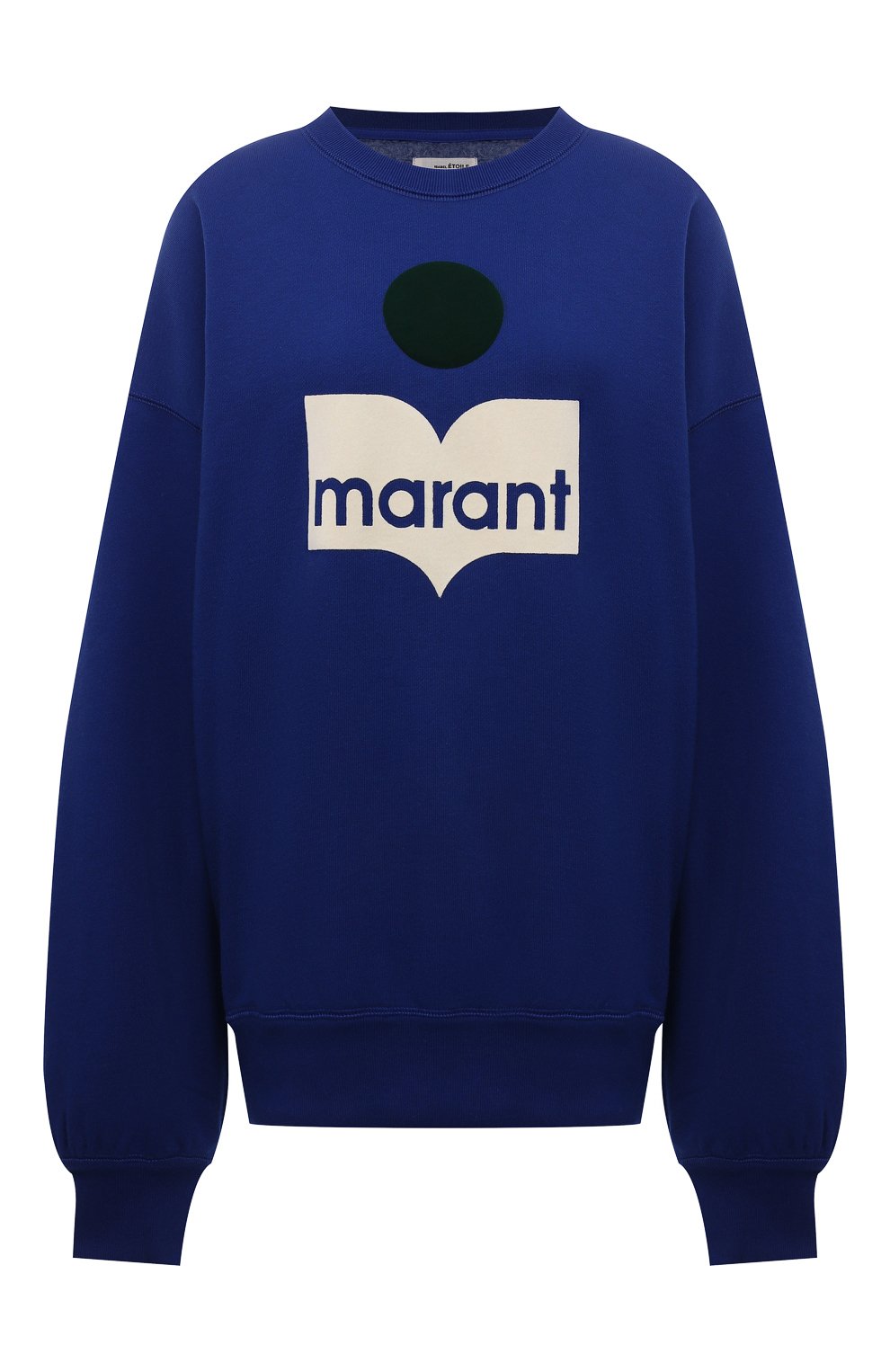 Хлопковый свитшот ISABEL MARANT ETOILE синего цвета по цене 24300 руб., арт. SW0304-21A036E/MINDY, фото 1 Хлопковый свитшот ISABEL MARANT ETOILE, арт. SW0304-21A036E/MINDY, фото 1