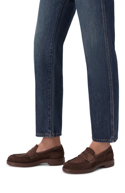 Женские замшевые пенни-лоферы easy SANTONI, арт. WUYG72448CI0NHSY