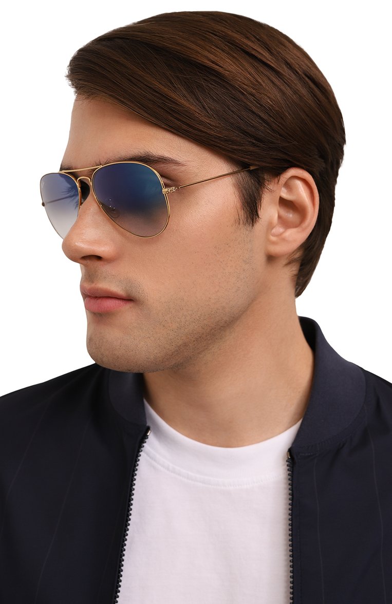 Женские солнцезащитные очки RAY-BAN синего цвета, арт. 3025-001/3F | Фото 3 (Кросс-КТ: С/з-унисекс; Региональные ограничения белый список (Axapta Mercury): Не проставлено; Нос: Не проставлено; Тип очков: С/з; Статус проверки: Требуются правки, Проверена категория; Материал сплава: Проверено; Очки форма: Авиаторы; Оптика Гендер: оптика-унисекс)