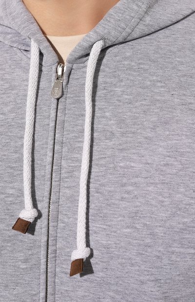 Хлопковая толстовка BRUNELLO CUCINELLI, арт. M0T359069G, фото 5