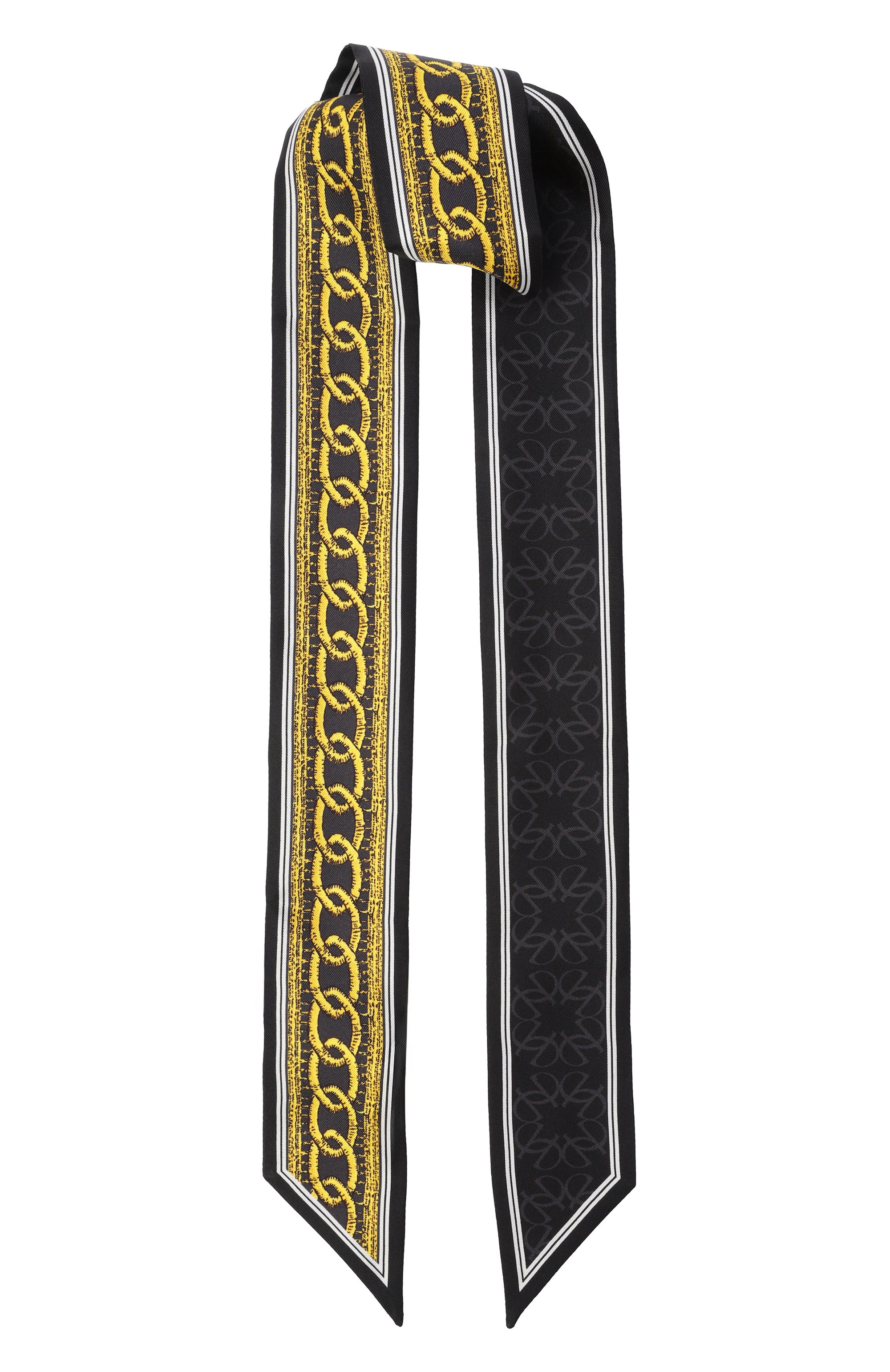 Шелковый шарф-твилли ELIE SAAB черного цвета по цене 12850 руб., арт. 710009405, фото 1 Шелковый шарф-твилли ELIE SAAB, арт. 710009405, фото 1