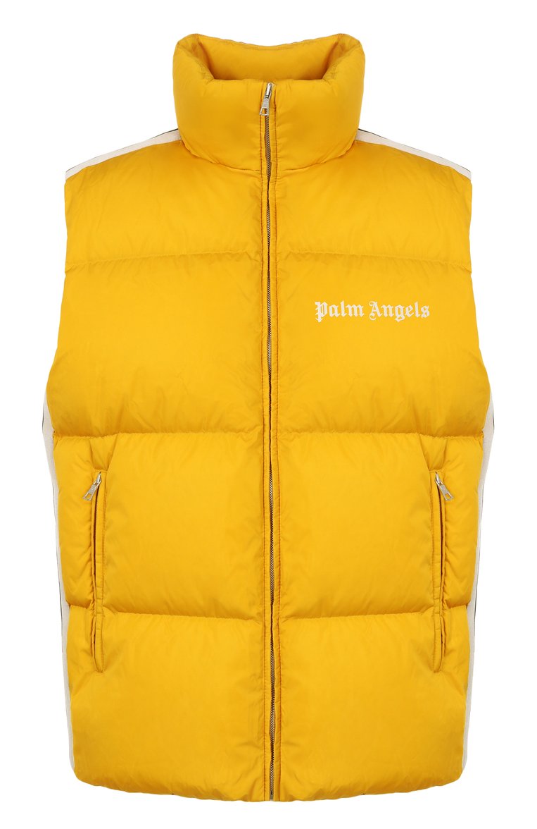 Мужской пуховый жилет 8 moncler palm angels MONCLER GENIUS желтого цвета, арт. 1A00015/M2563 | Фото 1 (Материал подклада: Синтетический материал; Материал утеплителя: Пух и перо; Длина (верхняя одежда): Короткие; Материал внешний: Синтетический материал; Мужское Кросс-КТ: жилеты-объемные; Стили: Кэжуэл)