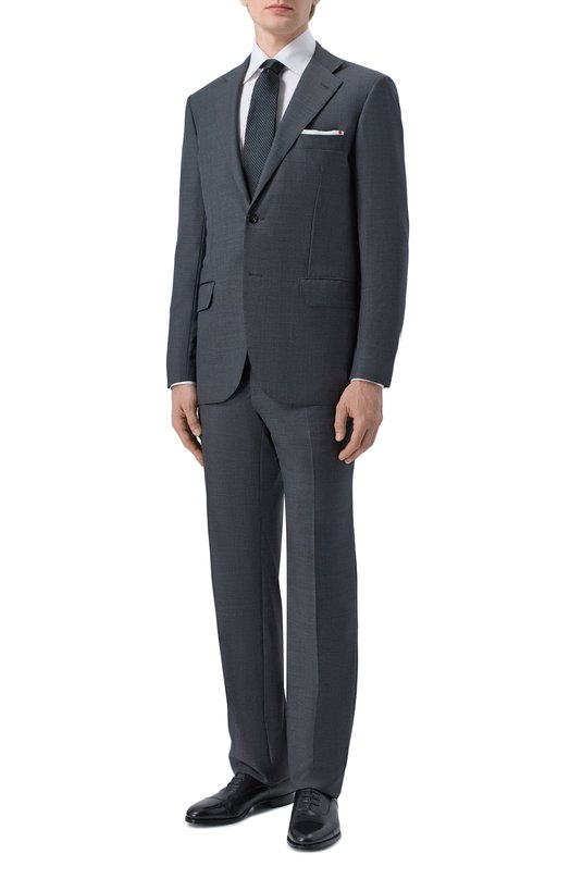 Шерстяные брюки Kiton UA81K0127023_2 Серый  UA81K0127023_2 Фото 2