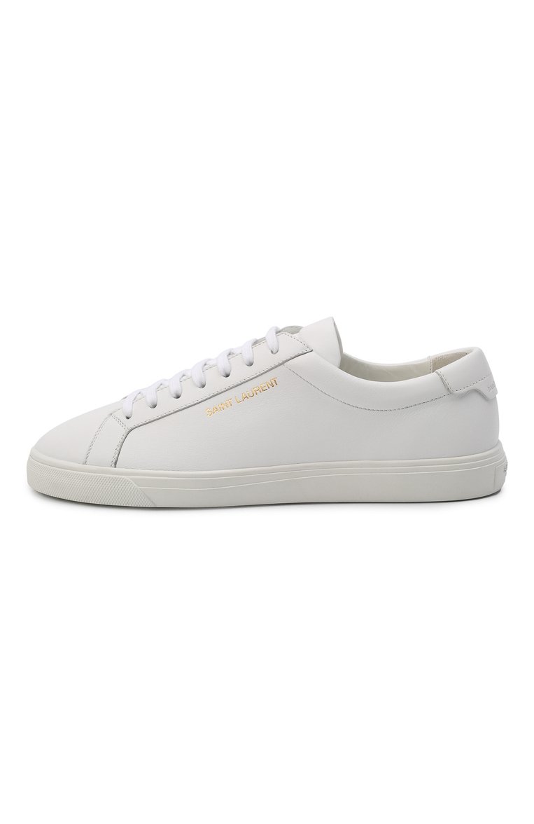 Женские кожаные кеды andy SAINT LAURENT белого цвета, арт. 606831/0M500 | Фото 4 (Статус проверки: Проверена категория; Материал внутренний: Натуральная кожа; Подошва: Платформа; Материал утеплителя: Без утеплителя; Региональные ограничения белый список (Axapta Mercury): RU; Стили: Кэжуэл; Материал внешний: Натуральная кожа; Кросс-КТ: Низкие; Автоматизация ТО: Проставлено; Автоматизация состава: Проставлено; ширина носка стельки: 8,2; толщина подошвы: 2,5)