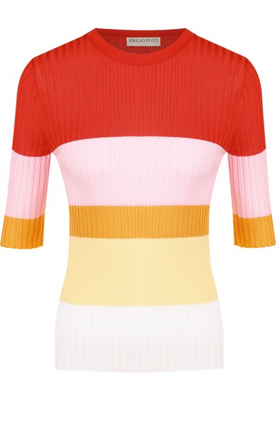 Женский топ фактурной вязки из вискозы EMILIO PUCCI, арт. 82KM40/82989