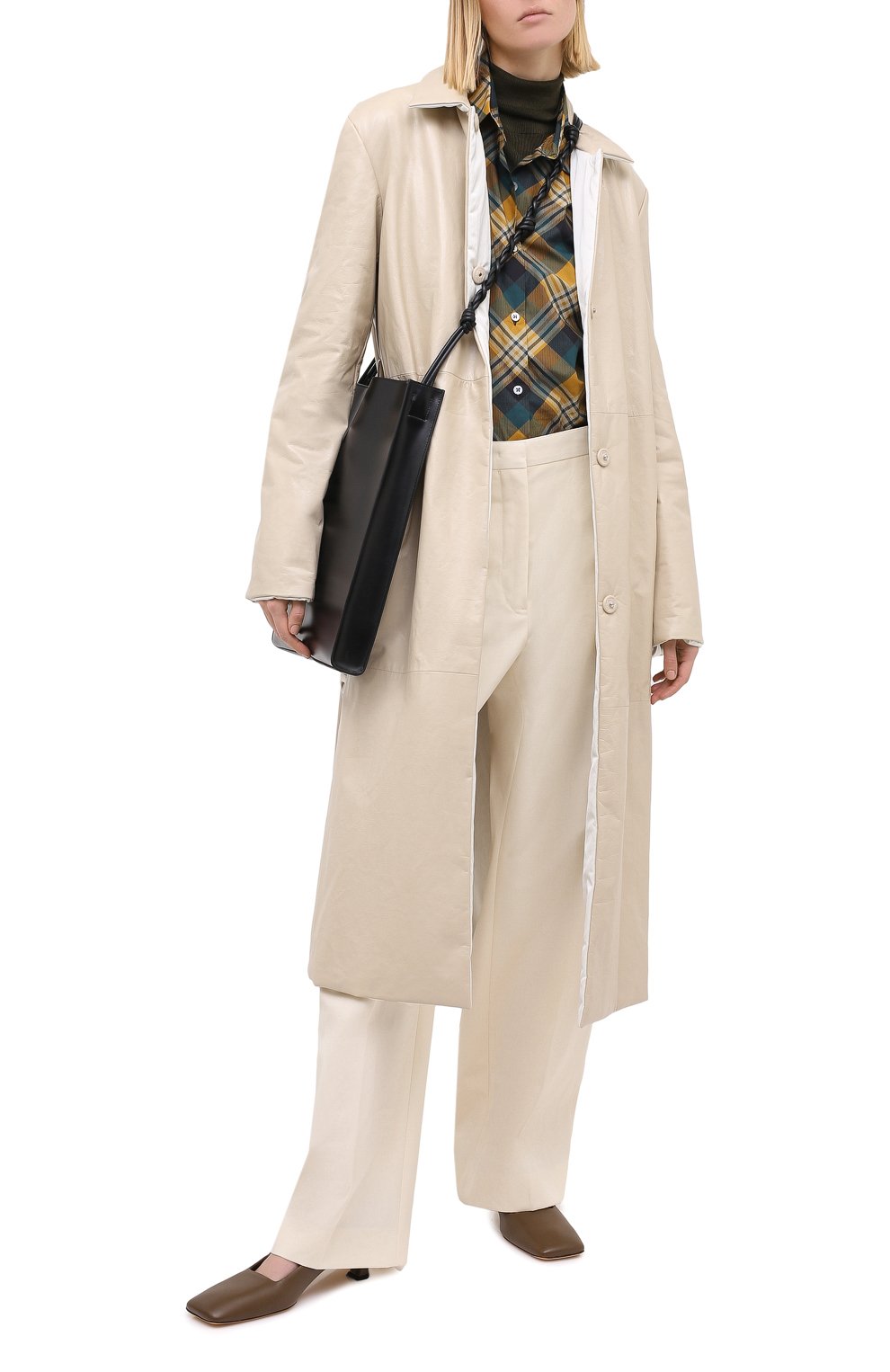 Кожаное пальто JIL SANDER, арт. JSPR651071-WRL00002A, фото 3