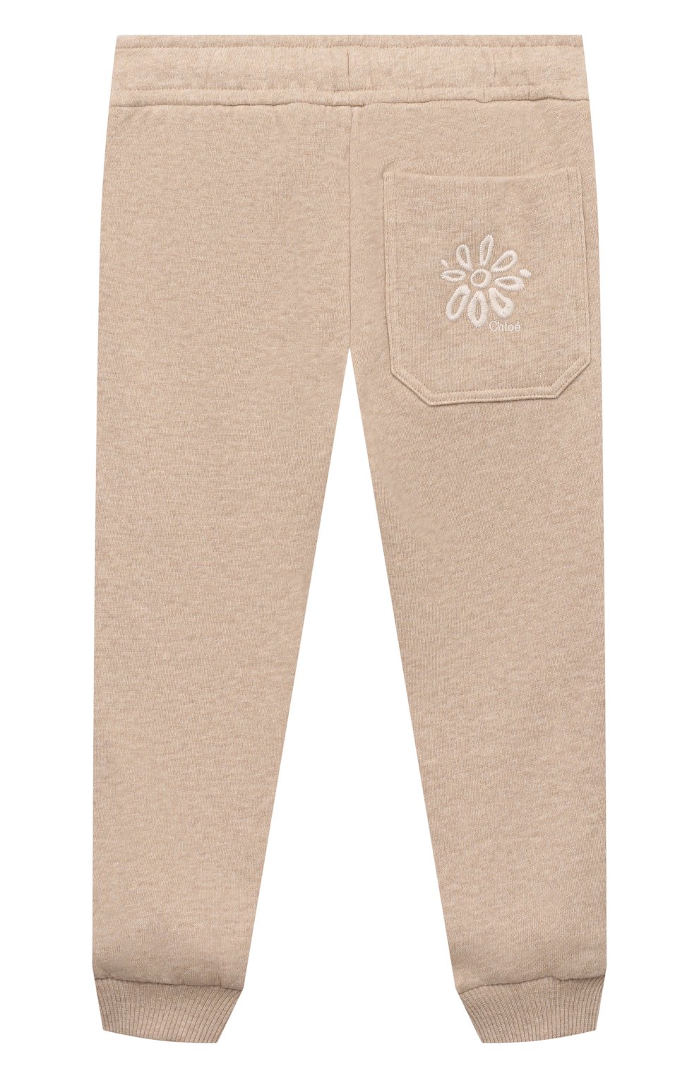 Хлопковые джоггеры CHLOÉ светло-бежевого цвета по цене 19950 руб., арт. C20226, фото 2 Хлопковые джоггеры CHLOÉ, арт. C20226, фото 2