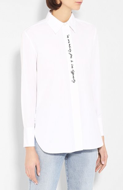 Хлопковая рубашка STELLA MCCARTNEY белого цвета по цене 43000 руб., арт. 600398/SMA90, фото 3 Хлопковая рубашка STELLA MCCARTNEY, арт. 600398/SMA90, фото 3