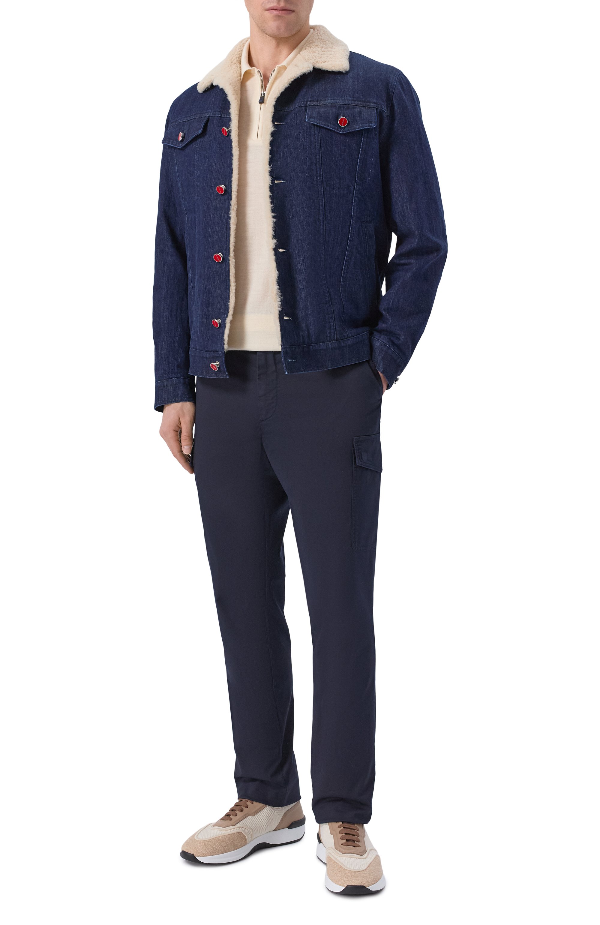 Джинсовая куртка с подкладкой из овчины KITON, арт. UW2280SV0402F, фото 2