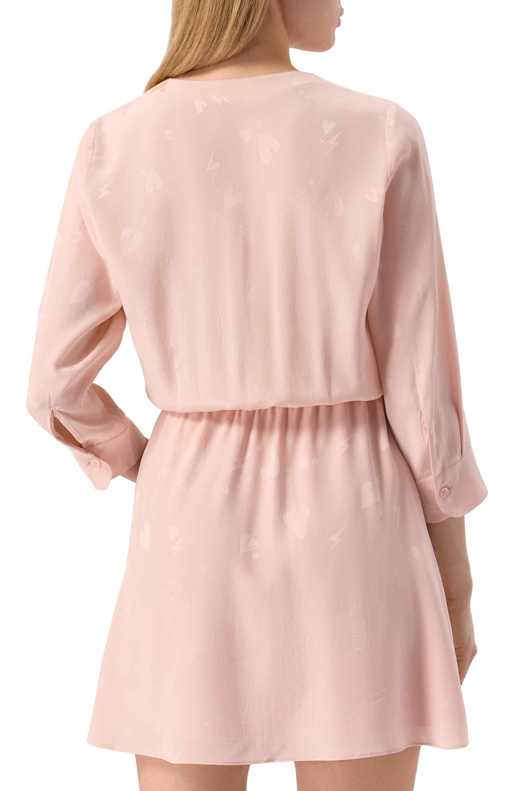 Шелковое платье ZADIG AND VOLTAIRE розового цвета по цене 72100 руб., арт. WWDR02526, фото 4 Шелковое платье ZADIG AND VOLTAIRE, арт. WWDR02526, фото 4