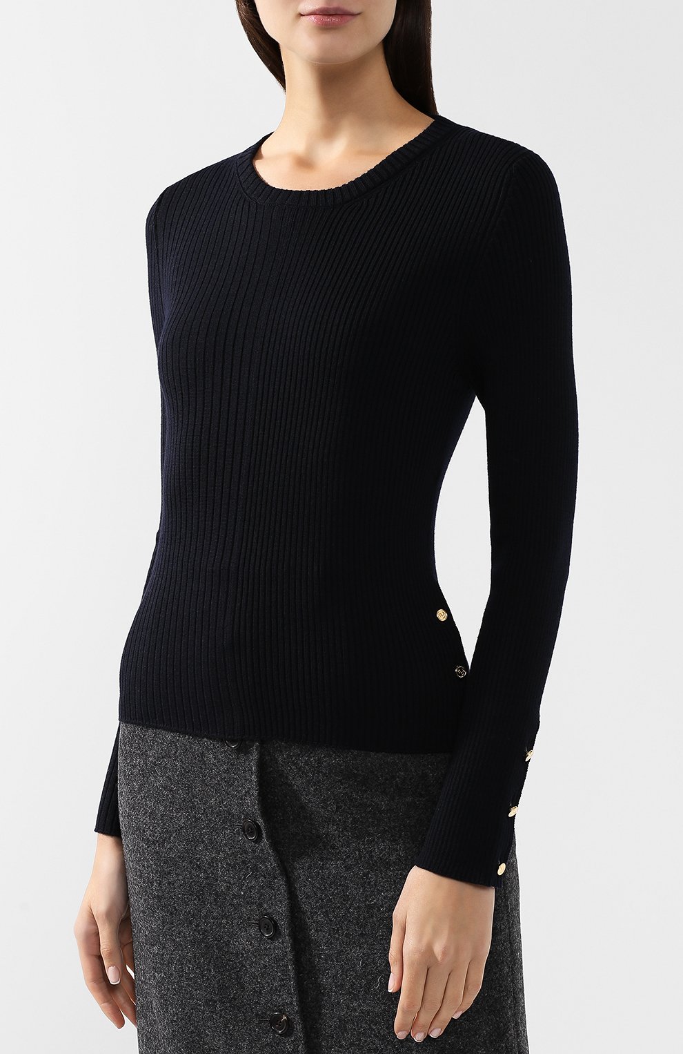 Шерстяной пуловер с круглым вырезом THOM BROWNE, арт. FKA171A-00014 415, фото 3
