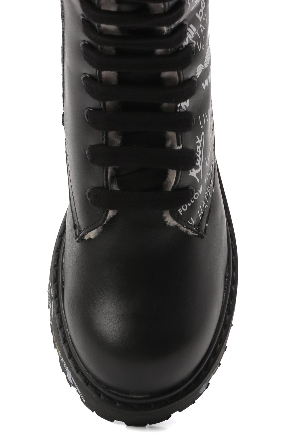 Кожаные ботинки PREMIATA WILL BE черно-белого цвета по цене 19950 руб., арт. HI-URBAN M/M0191462/CHILD, фото 4 Кожаные ботинки PREMIATA WILL BE, арт. HI-URBAN M/M0191462/CHILD, фото 4