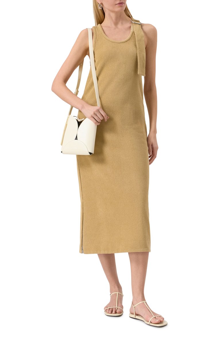 Женская сумка curve JIL SANDER кремового цвета, арт. J07WG0082/P7101 | Фото 7 (Ремень/цепочка: На ремешке; Размер: small; Материал: Натуральная кожа; Автоматизация ТО: Проставлено; Автоматизация состава: Проставлено)