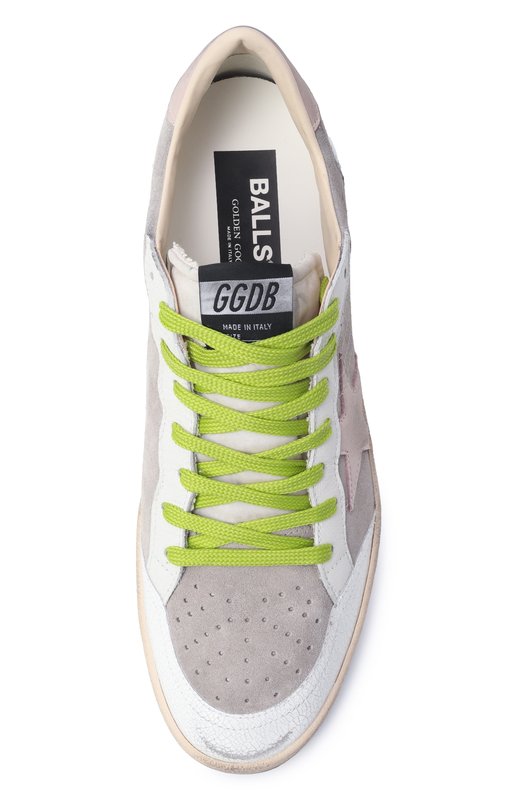 Комбинированные кеды Ball Star Golden Goose Deluxe Brand GMF00117.F007351 Серый  GMF00117.F007351 Фото 6